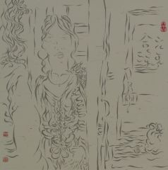 杨柳作品线描人物