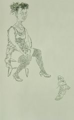 杨柳作品线描人物