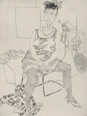 杨柳作品线描人物