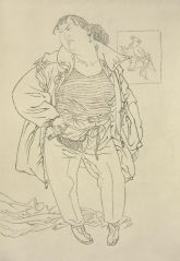 杨柳作品线描人物