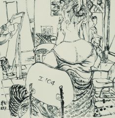 杨柳作品线描人物