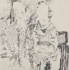 杨柳作品线描人物