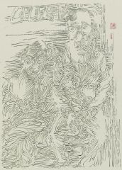 杨柳作品线描人物