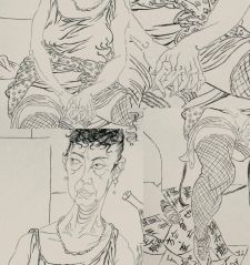 杨柳作品线描人物