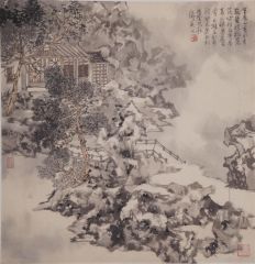 孙鸿庚作品烟雨重楼