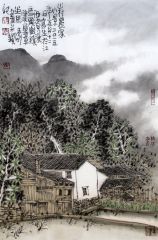 马志刚作品山村农家小景