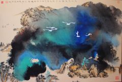 刘庆广作品泼彩山水01