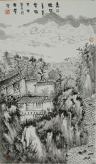 刘庆广作品远水晚照