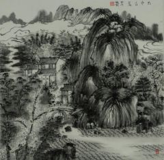 刘庆广作品山中古屋