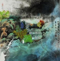 刘庆广作品山碧云清
