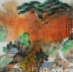 刘庆广作品秋谷烟云