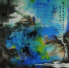 刘庆广作品南山茅屋