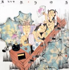 赵锦龙作品荷塘情趣