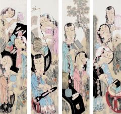 赵锦龙作品四条屏之一