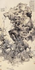 周逢俊作品咏丑石图