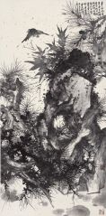 周逢俊作品松石图