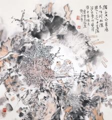 裴开元作品独居幽山
