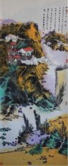 巩建磊作品行云流水一孤僧