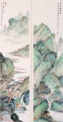 韦韬作品山水