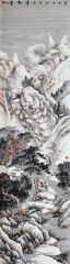 韦韬作品山水四条屏之二