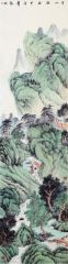 韦韬作品山水四条屏之四