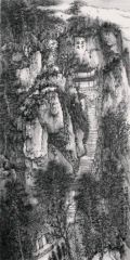 石峰作品恒山壁立俯云中