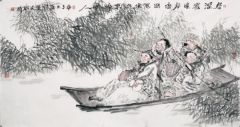 张立奎作品春深雾锁春塘路