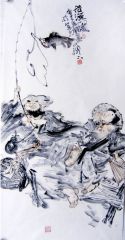 张立奎作品得鱼图