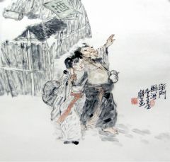 张立奎作品柴门醉酒