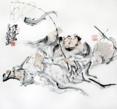 张立奎作品得鱼图