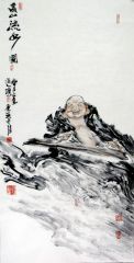 张立奎作品高水流水图