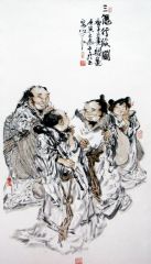 张立奎作品三仙行旅图