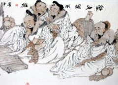 张立奎作品醉酒论英雄(局部)