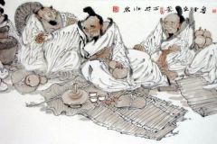 张立奎作品醉酒论英雄(局部)