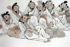 张立奎作品醉酒论英雄(局部)