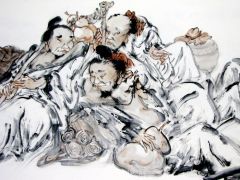 张立奎作品逸仙图(局部)