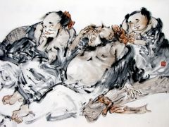 张立奎作品逸仙图(局部)