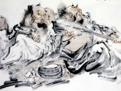 张立奎作品逸仙图(局部)