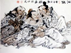 张立奎作品群仙醉酒图 (局部)