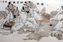 张立奎作品群仙赋酒图(局部)
