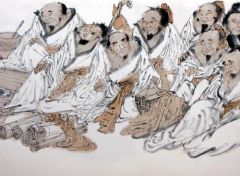 张立奎作品群仙赋酒图(局部)