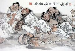 张立奎作品群仙醉酒图(局部)