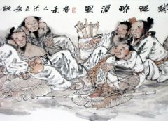 张立奎作品群仙醉酒图(局部)