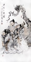 张立奎作品得酒三仙图