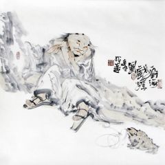 张立奎作品刘海戏蟾图