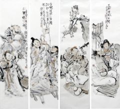 张立奎作品古贤仕女图二