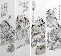 张立奎作品古贤仕女图一