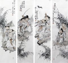 张立奎作品江南垂钓