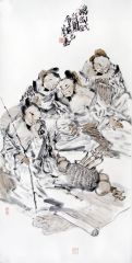 张立奎作品秋效赋诗图