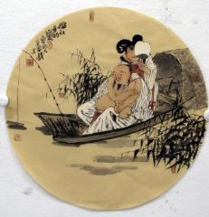 张立奎作品垂钓图
